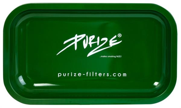 PURIZE Dreh-Tablett Rolling Tray klein "Sketchwhite (grün)" ca. 27x16x1cm